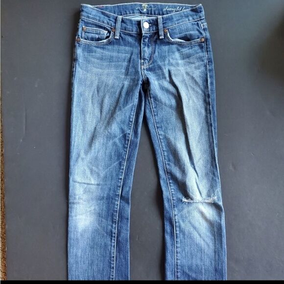 7 For All Mankind Straight Leg Jeans - Picture 5 of 9